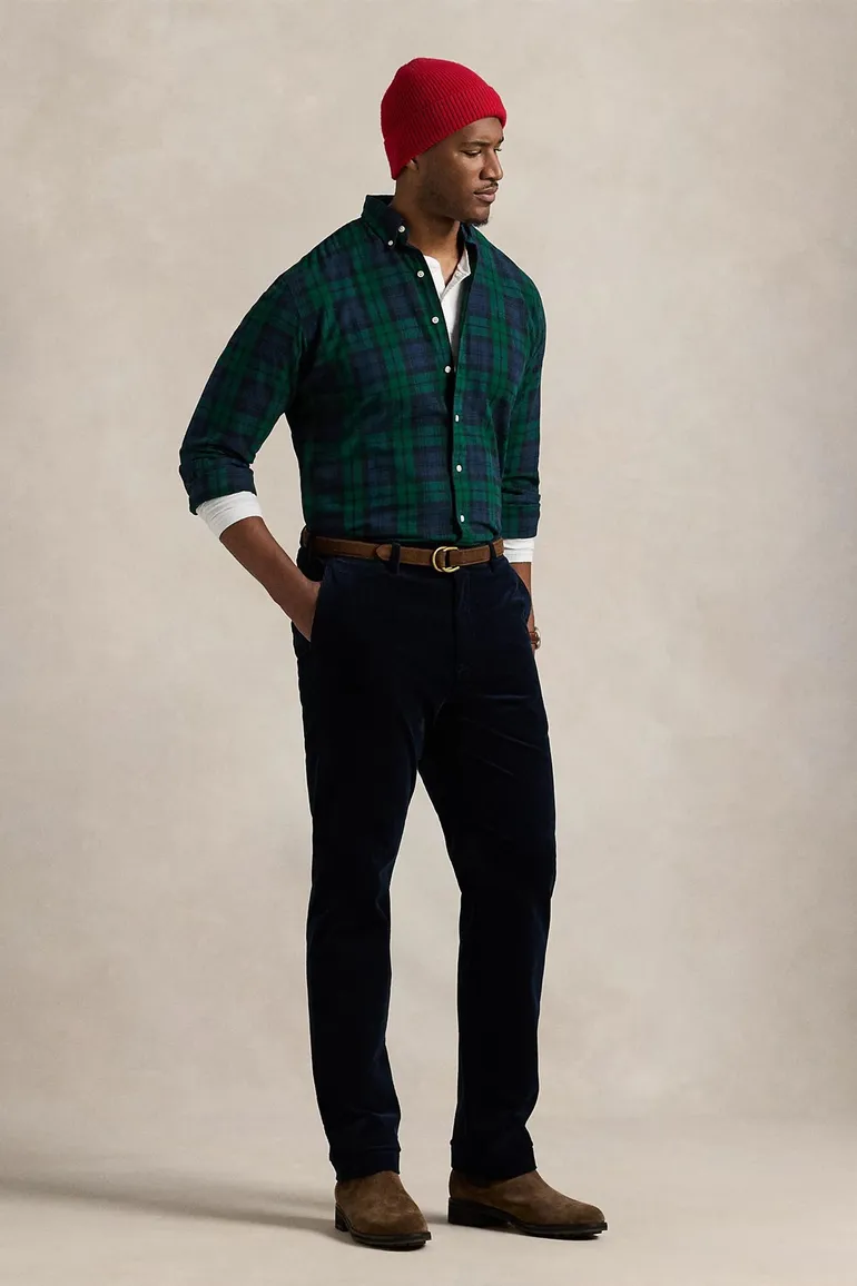 Polo Ralph Lauren overhemd navy groen geruit Big & Tall