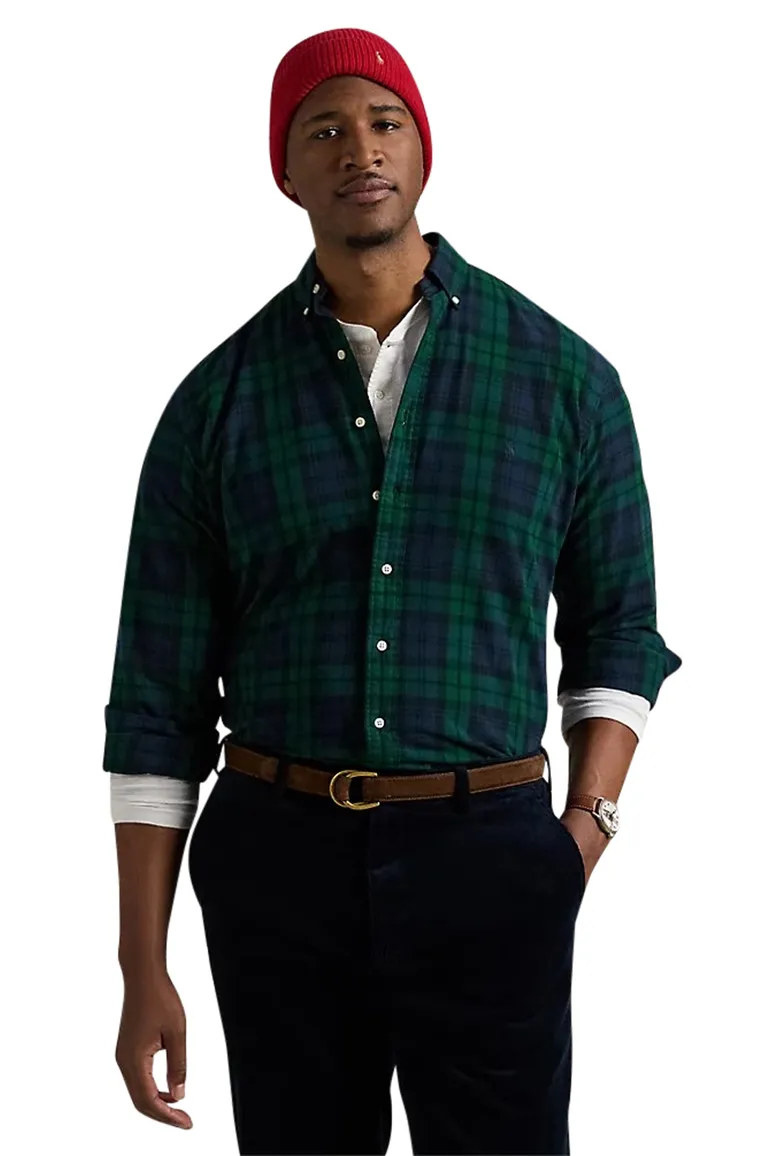 Polo Ralph Lauren overhemd navy groen geruit Big & Tall