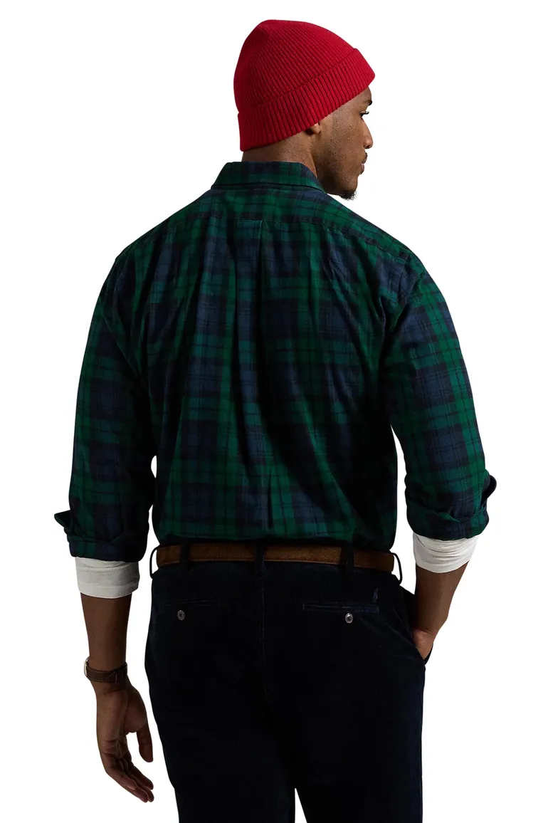 Polo Ralph Lauren overhemd navy groen geruit Big & Tall