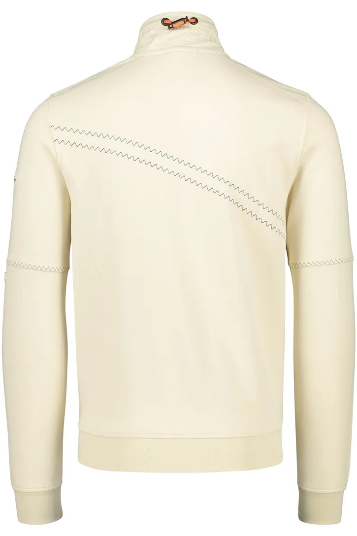 Aeronautica Militare crème opdruk katoen sweatvest rits