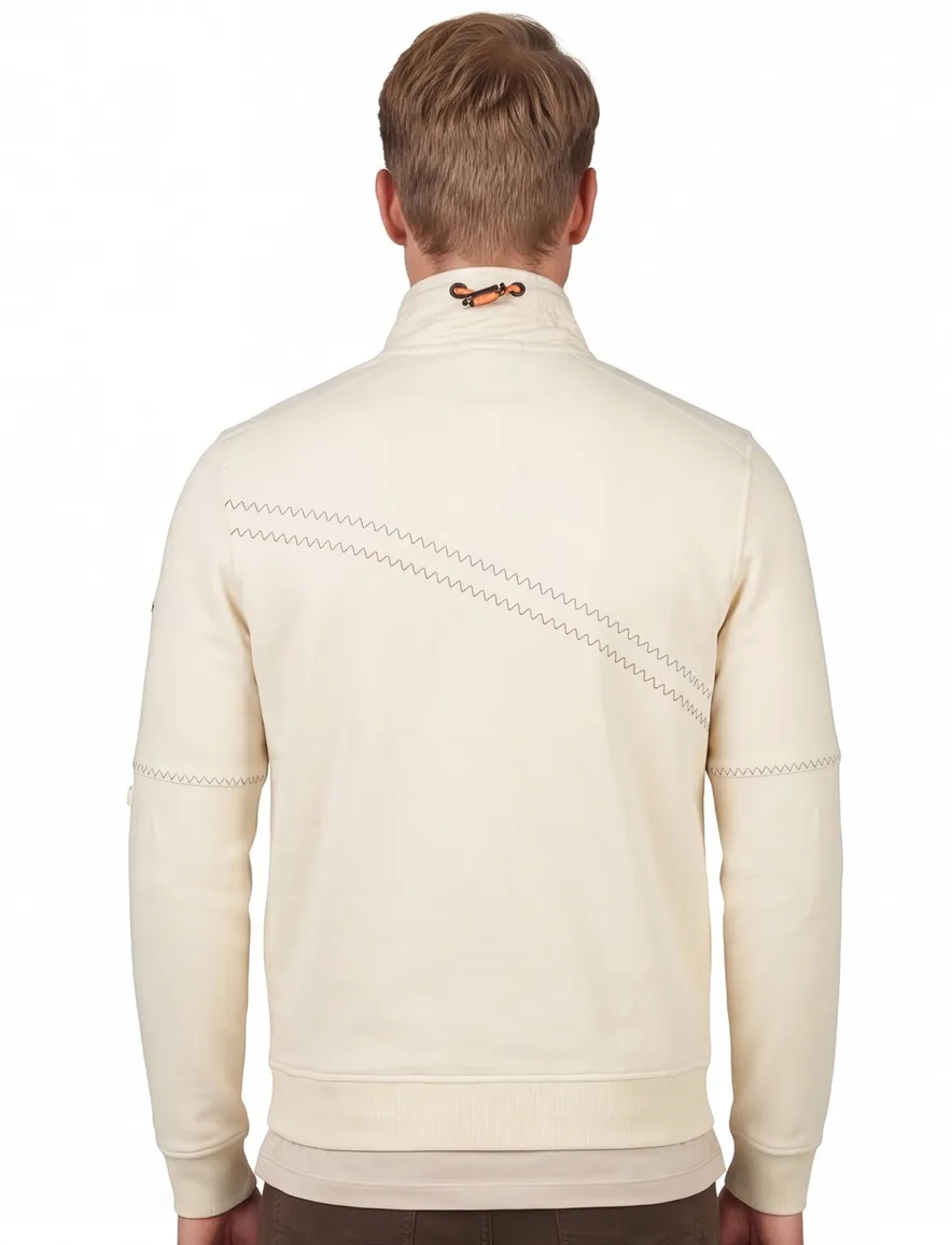 Aeronautica Militare sweatvest rits creme opdruk