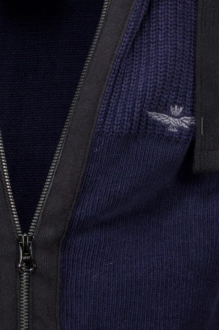 Aeronautica Militare vest donkerblauw gebreid