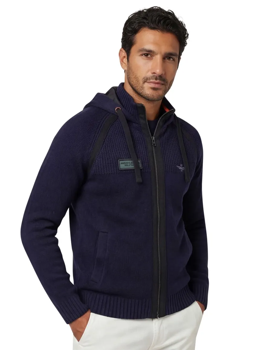 Aeronautica Militare vest donkerblauw gebreid