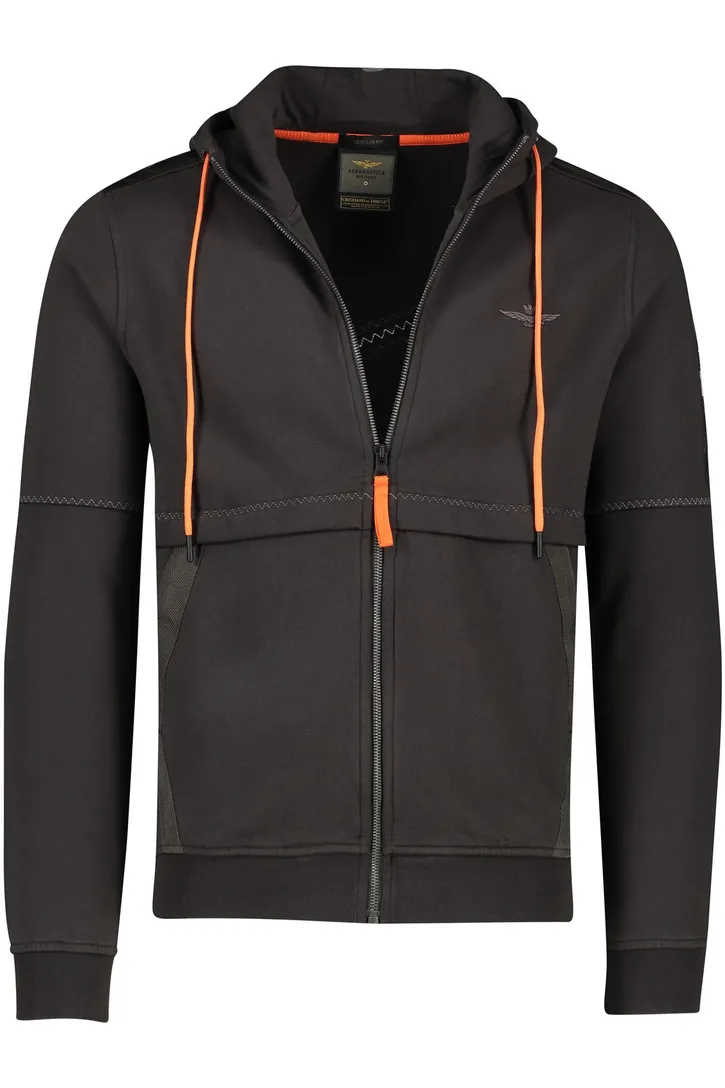 Paul & Shark vest antraciet effen outdoor rits