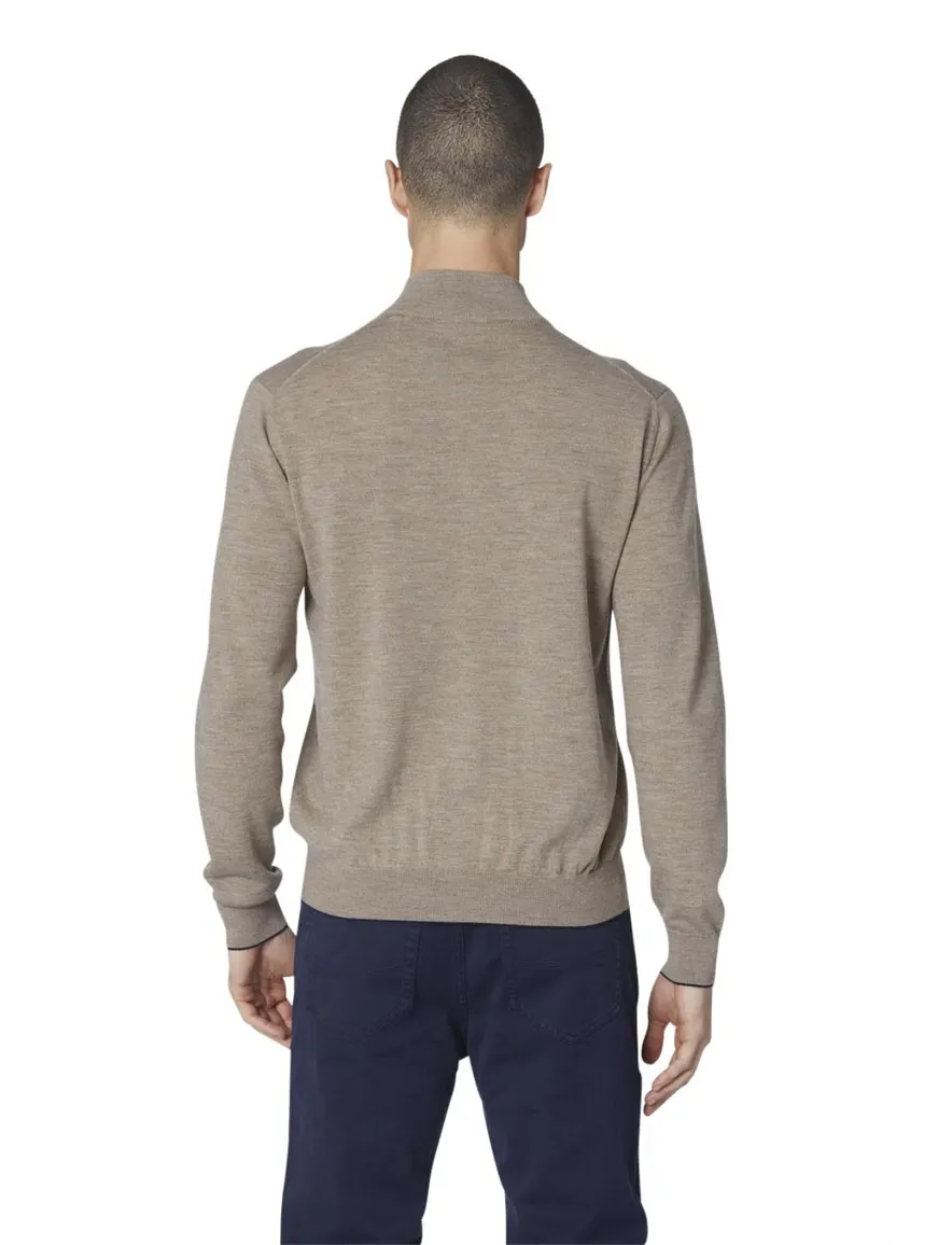 Aeronautica Militare vest beige gemêleerd merinowol