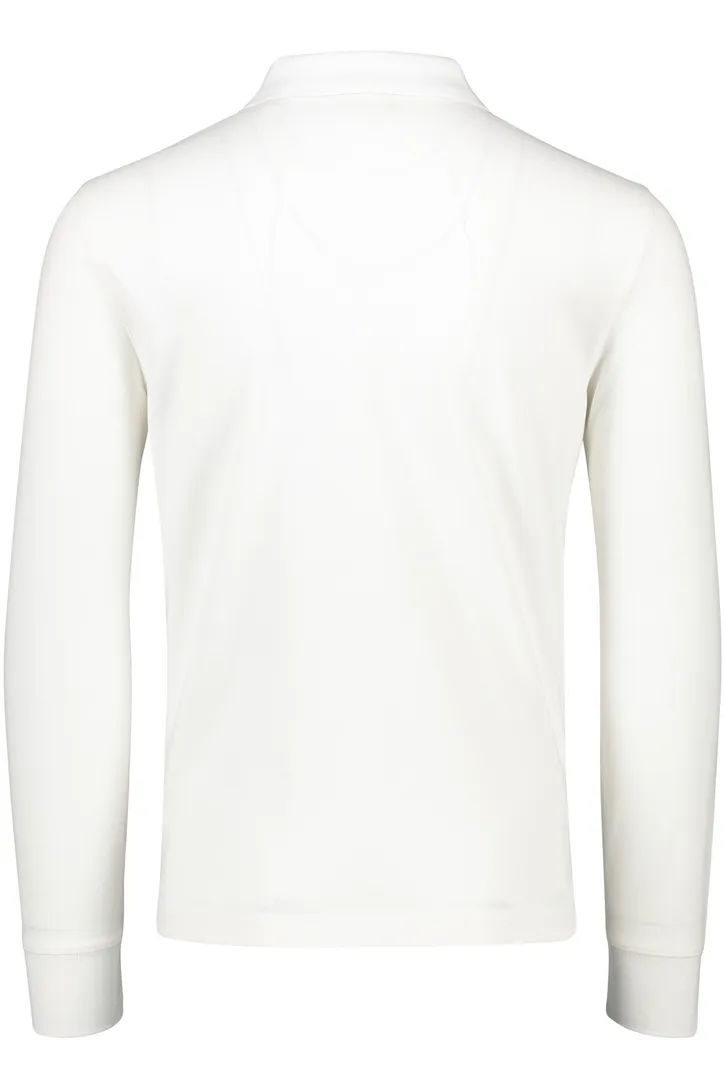 katoenen Gant polo effen wit normale fit