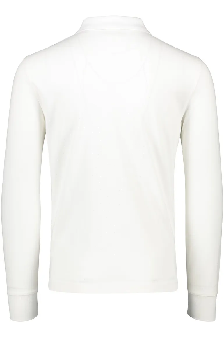 polo Gant wit effen katoen normale fit