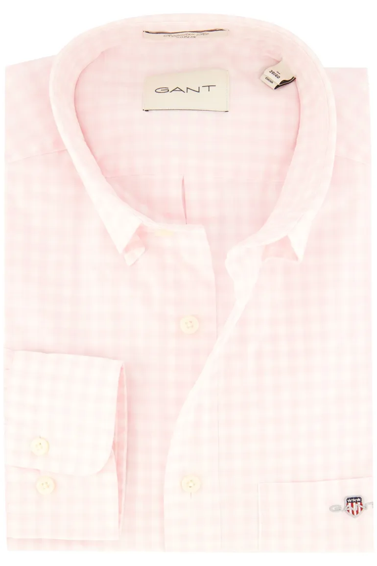 Gant overhemd roze geruit button-down