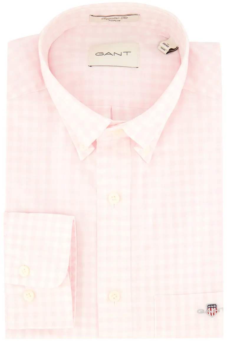 Gant overhemd roze geruit button-down