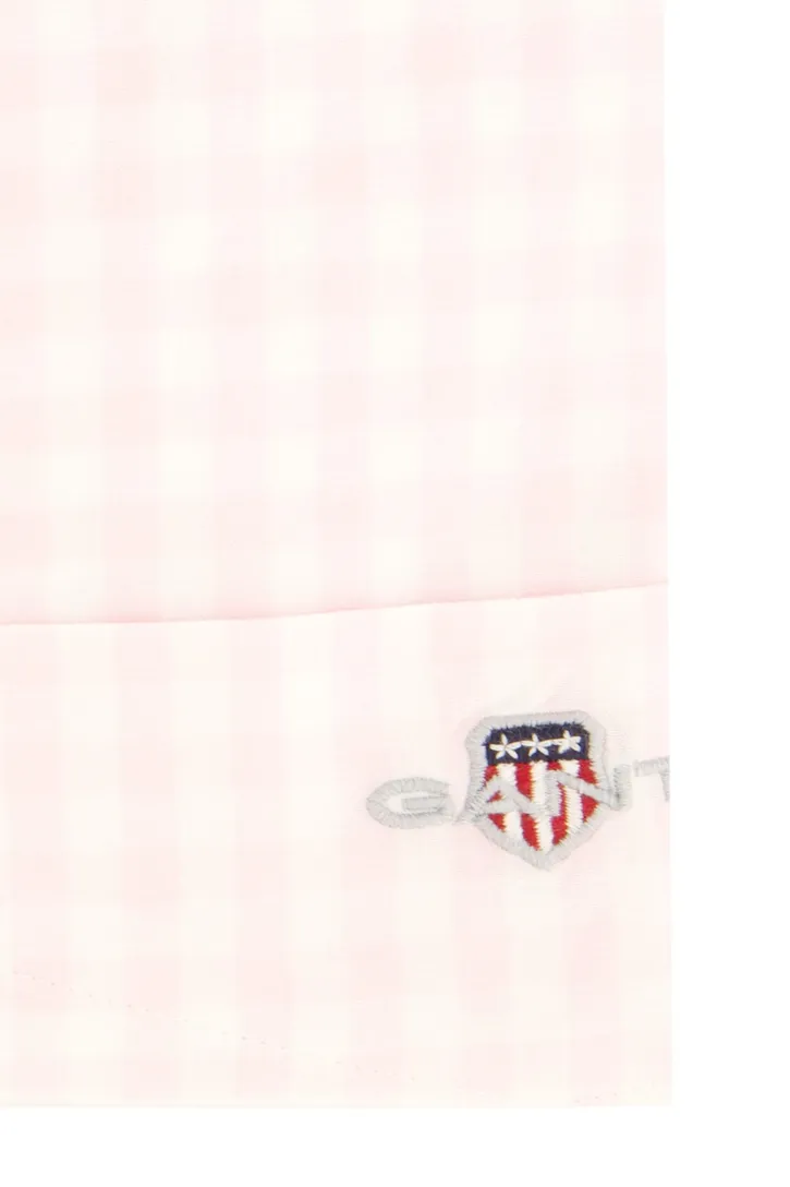 katoenen Gant overhemd roze geruit button-down normale fit