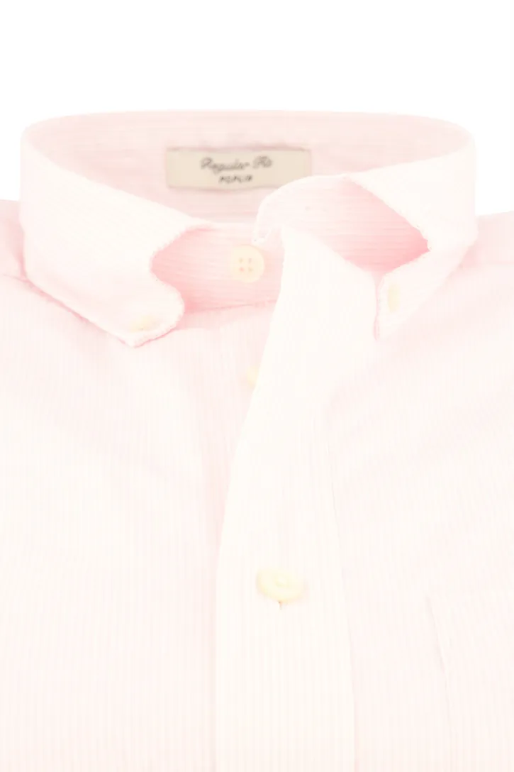 katoenen Gant overhemd roze gestreept normale fit