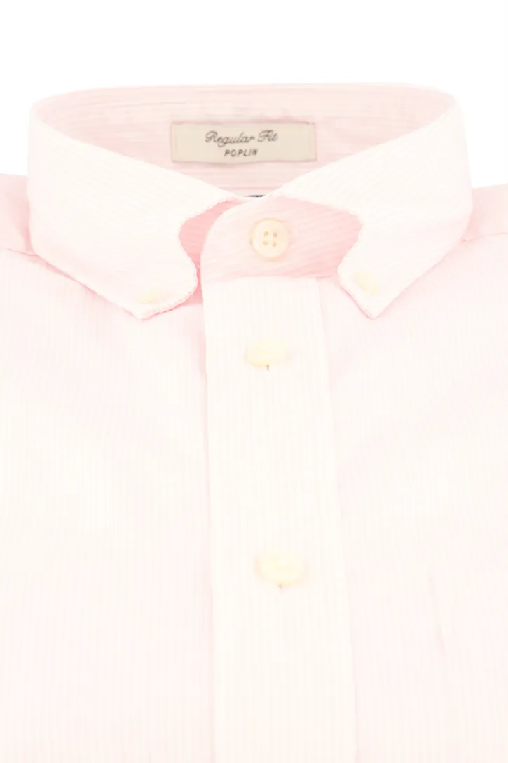 katoenen Gant overhemd roze gestreept normale fit