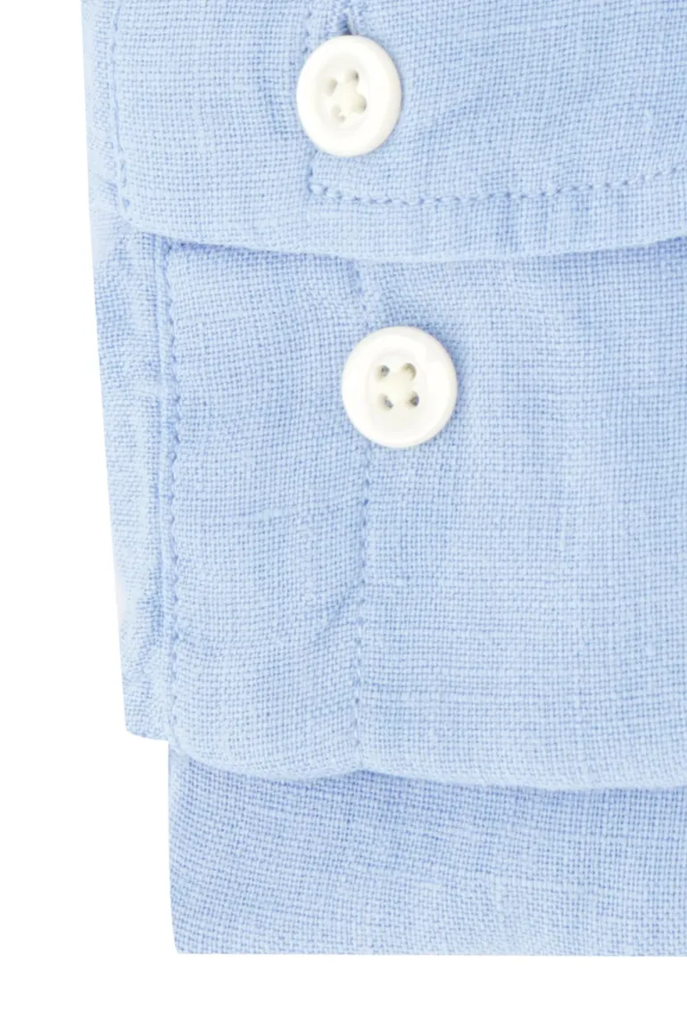 Gant overhemd blauw linnen button-down