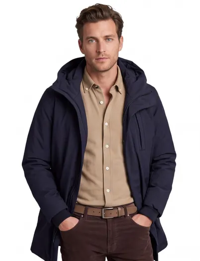 Airforce parkajas Airforce Blaze effen donkerblauw normale fit