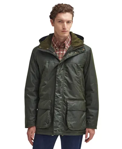 Barbour katoenen Barbour waxjas donkergroen normale fit