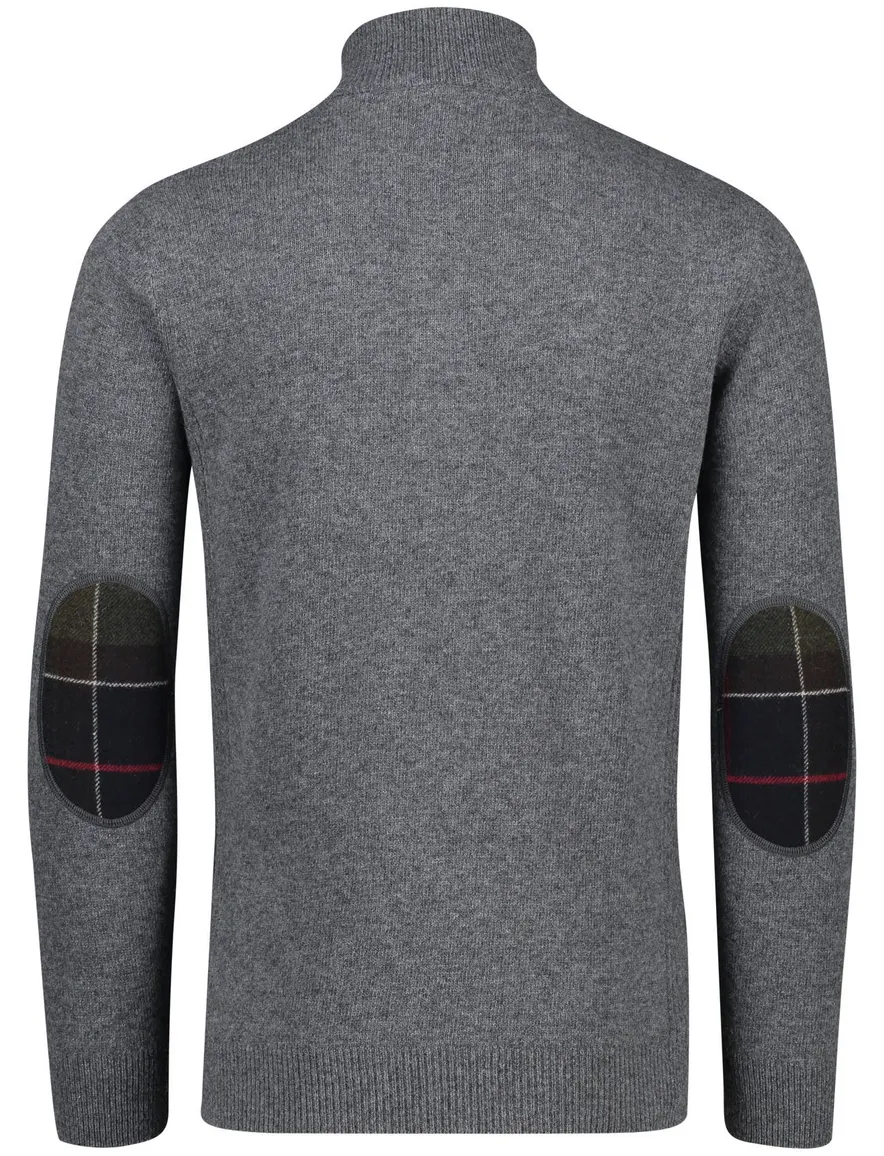 Barbour Holden half zip trui grijs gemêleerd