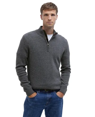 Barbour Barbour Holden half zip trui grijs gemêleerd