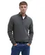 Barbour trui gemeleerd grijs half zip wol