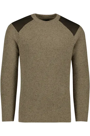 Barbour Barbour trui effen bruin wol normale fit