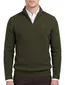 Barbour half zip trui donkergroen gemêleerd