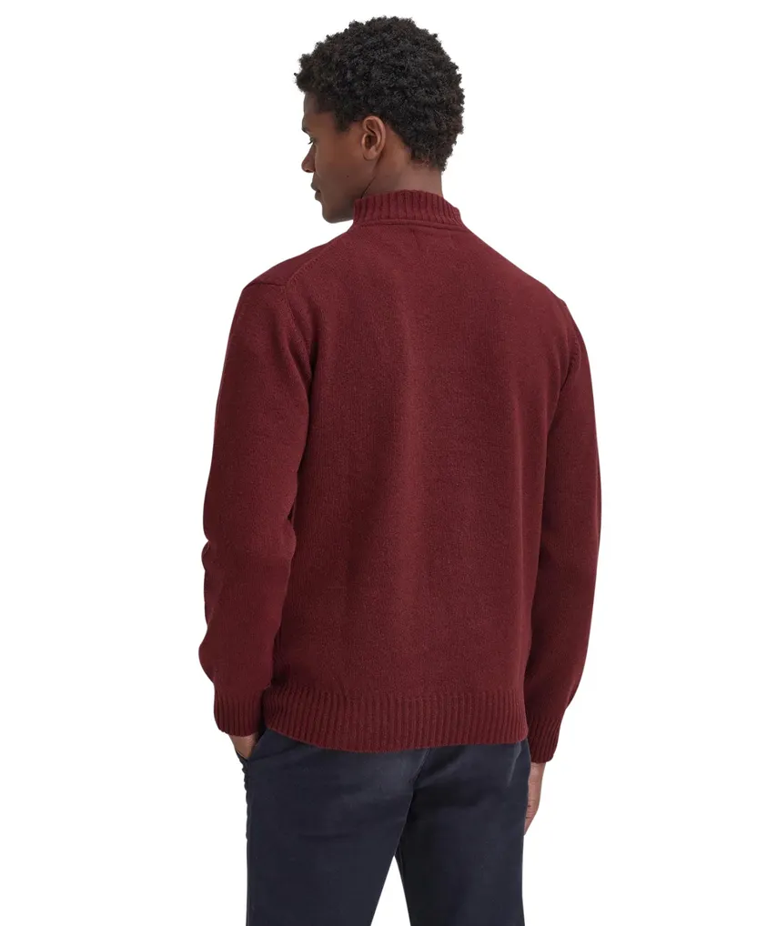 Trui Barbour half zip bordeaux wol