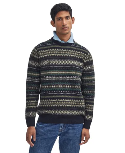 Barbour Barbour trui antraciet geprint wol