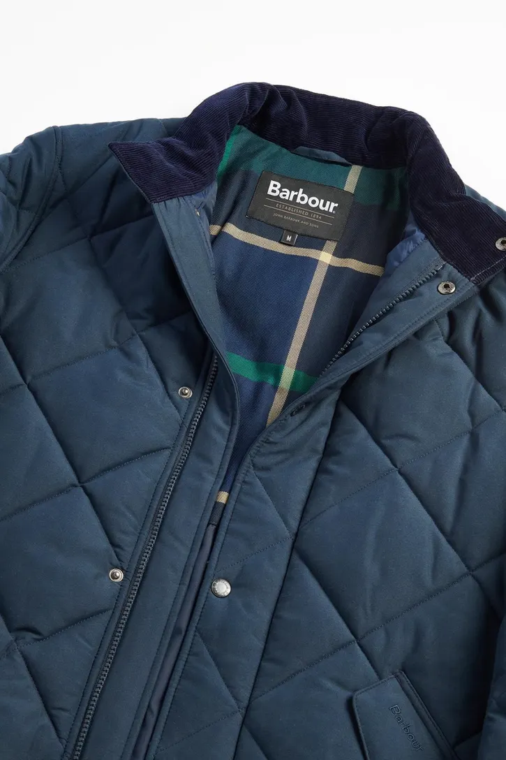 Jas Barbour gevoerddonkerblauw