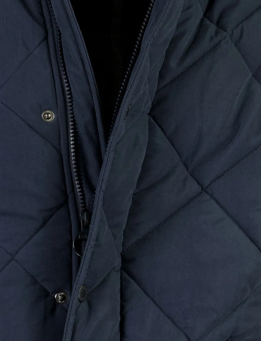 Barbour gevoerde jas donkerblauw
