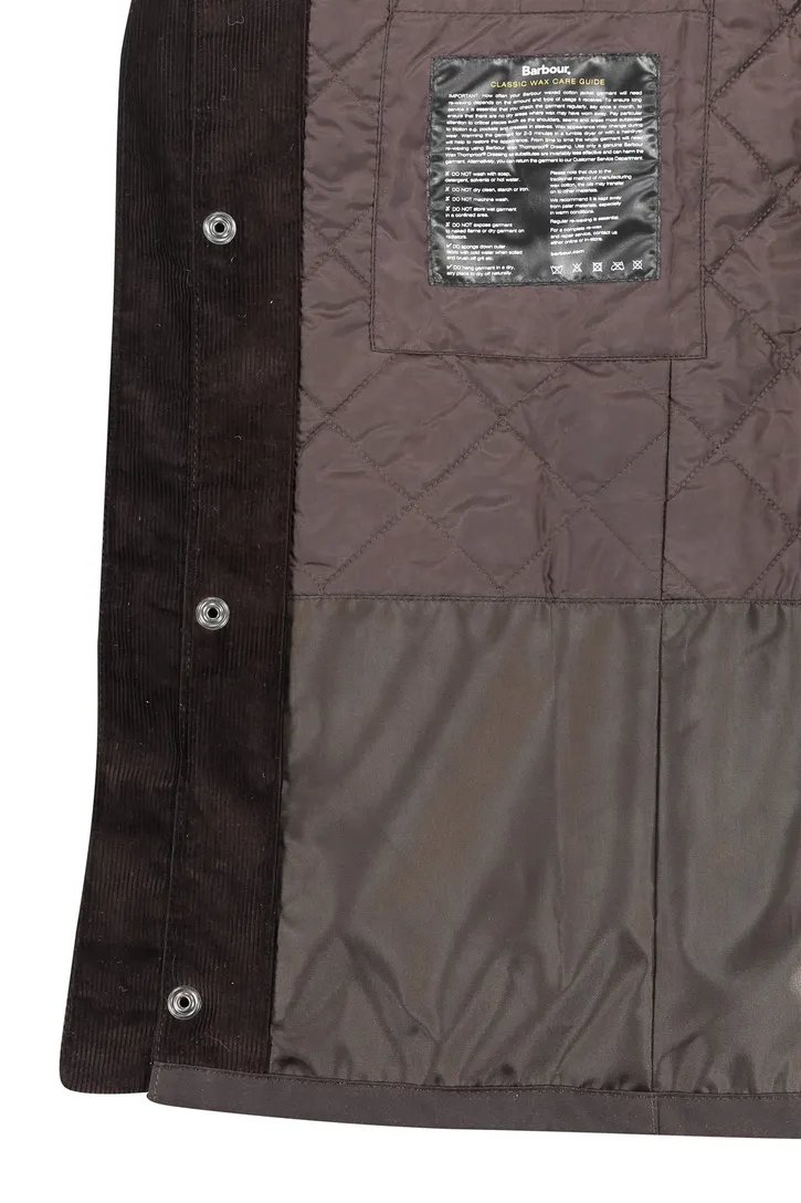 Normale Fit Barbour waxjas bruin katoen