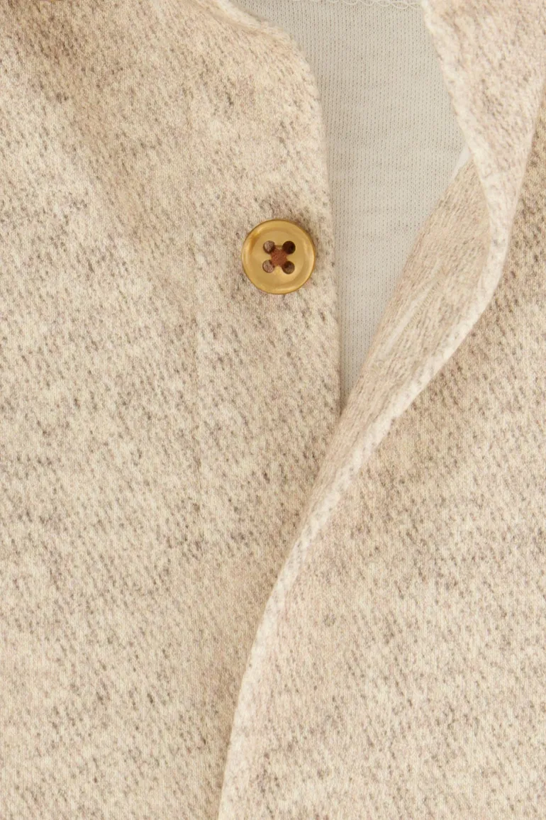 Overhemd Desoto beige gemêleerd flanel