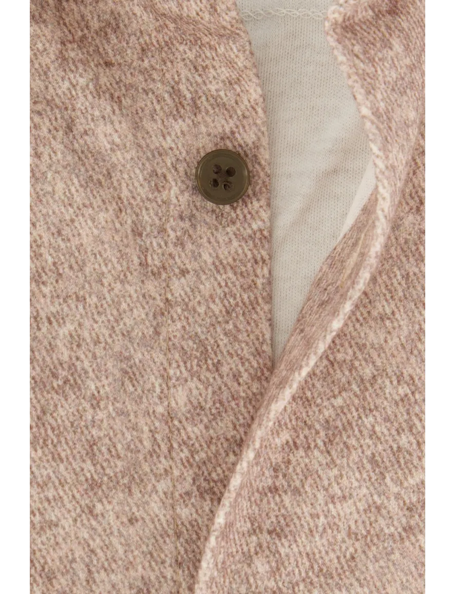Destoto overhemd hazelnoot flanel slim fit