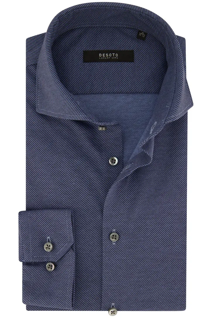 Overhemd Desoto Luxury blauw stretch