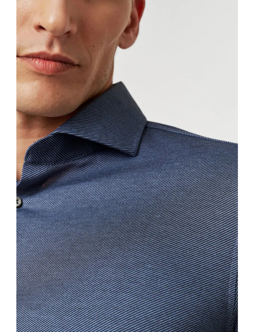 Luxury Line Desoto overhemd blauw stretch