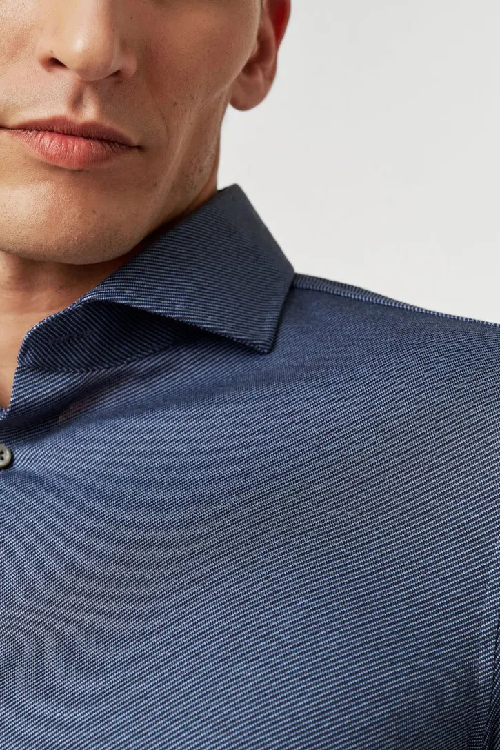 Overhemd Desoto Luxury blauw stretch