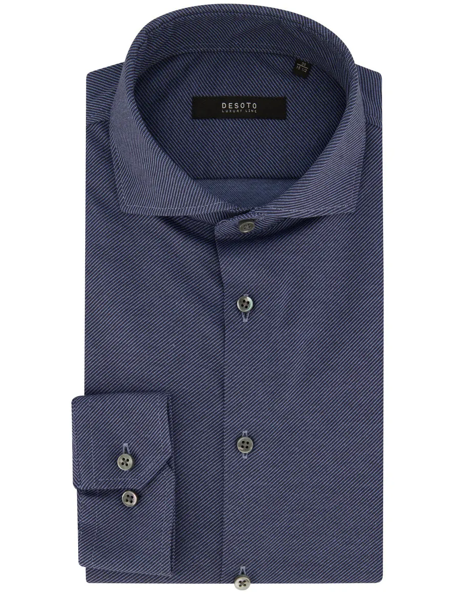 Desoto Luxury line overhemd blauw stretch