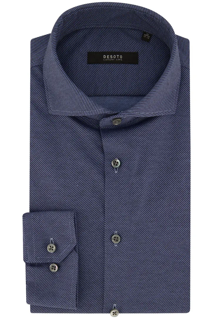 Overhemd Desoto Luxury blauw stretch