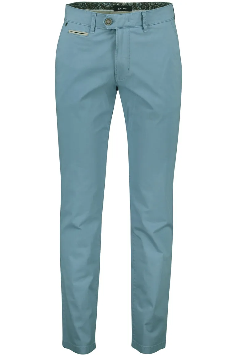 Gardeur Pantalon effen blauw normale fit