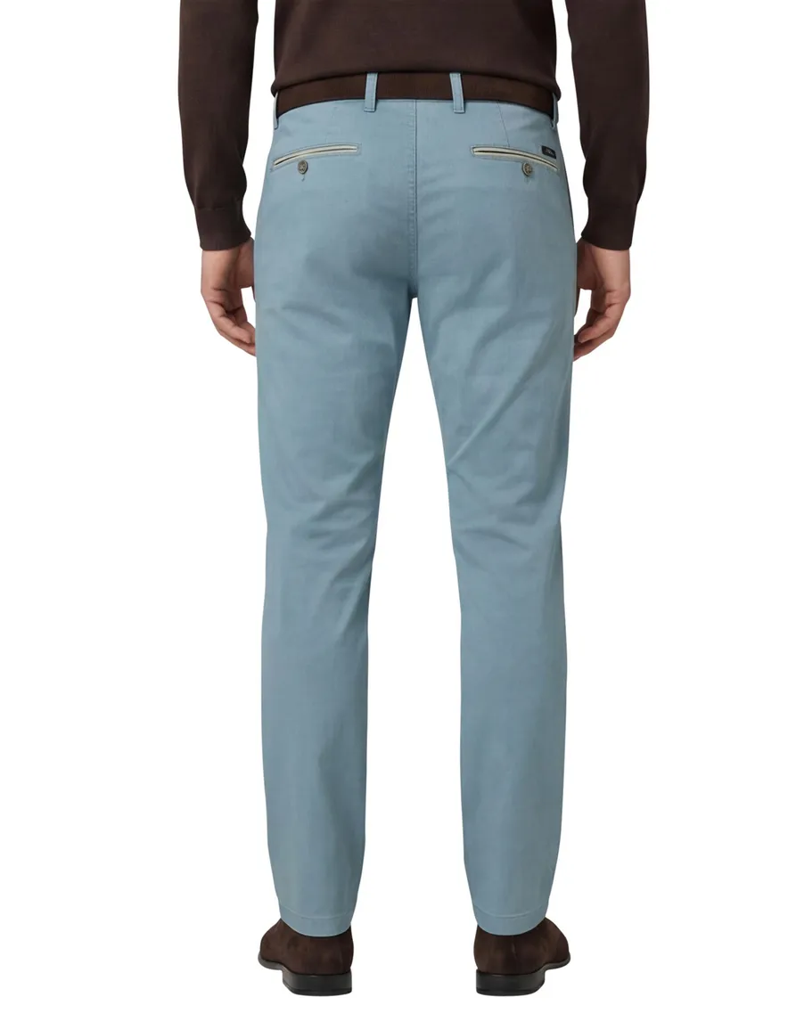 Gardeur Pantalon effen blauw normale fit