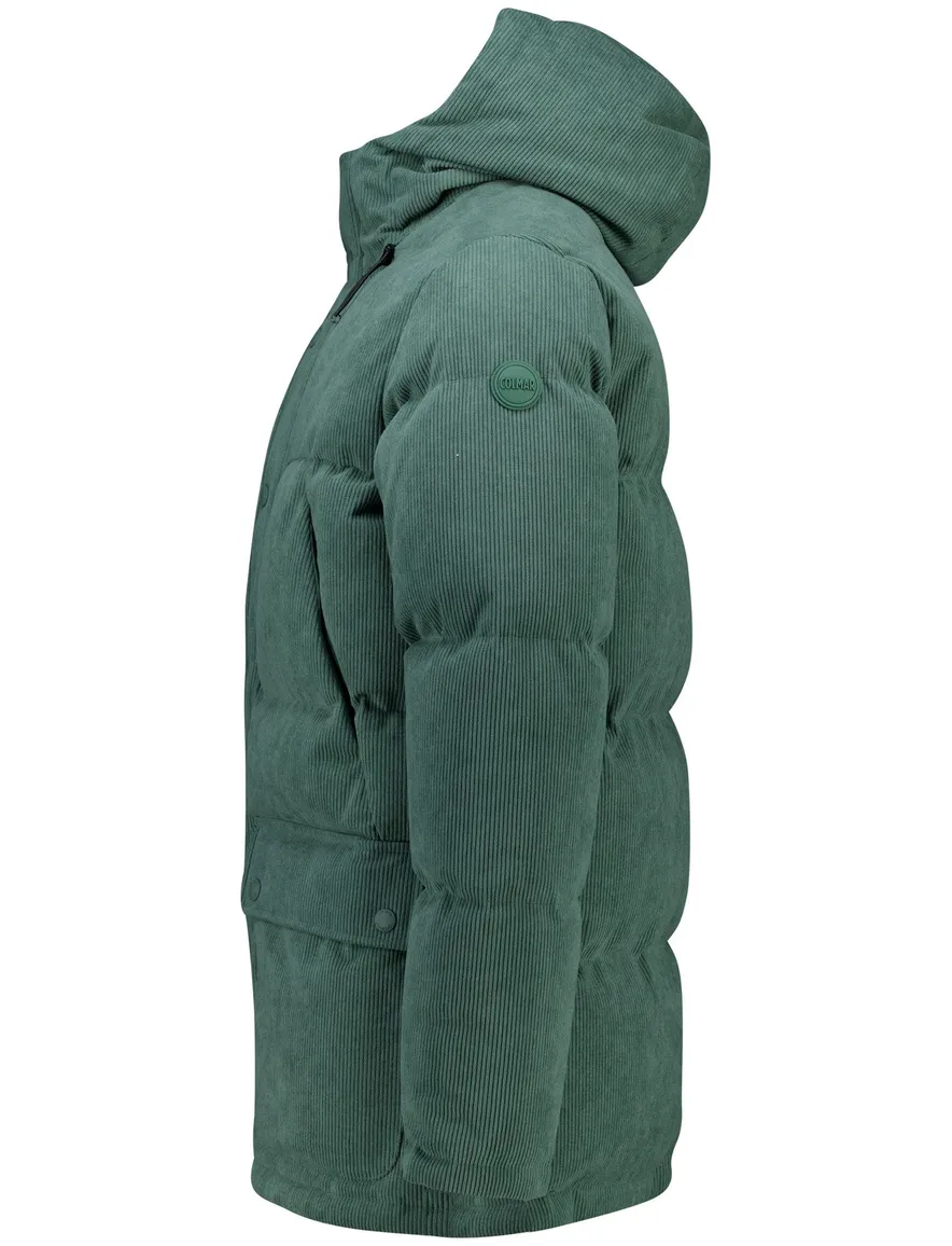 Colmar jas effen groen ribstof slim fit