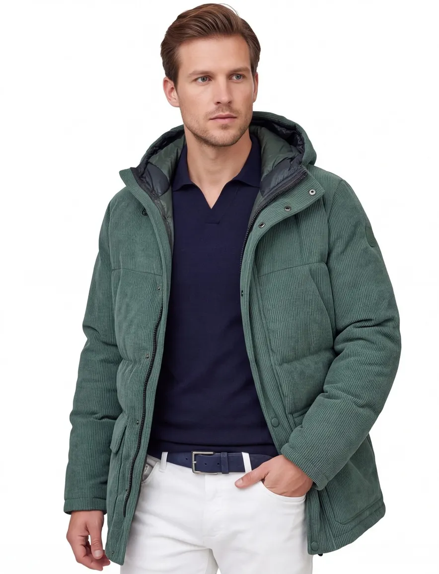Colmar jas groen ribstof