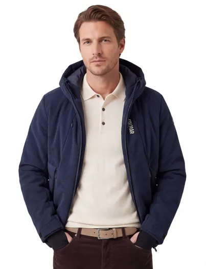 Colmar Normale fit Colmar skijack donkerblauw effen