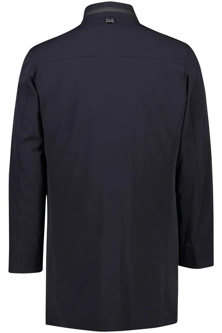 nylon Corneliani jas effen donkerblauw met capuchon