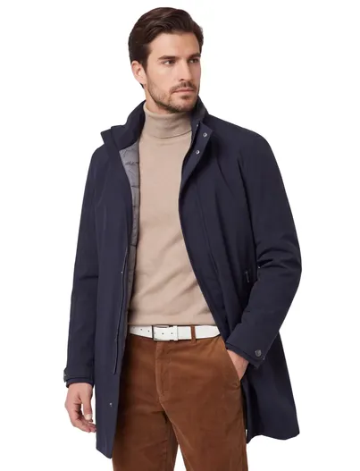 Corneliani Corneliani winterjas donkerblauw normale fit
