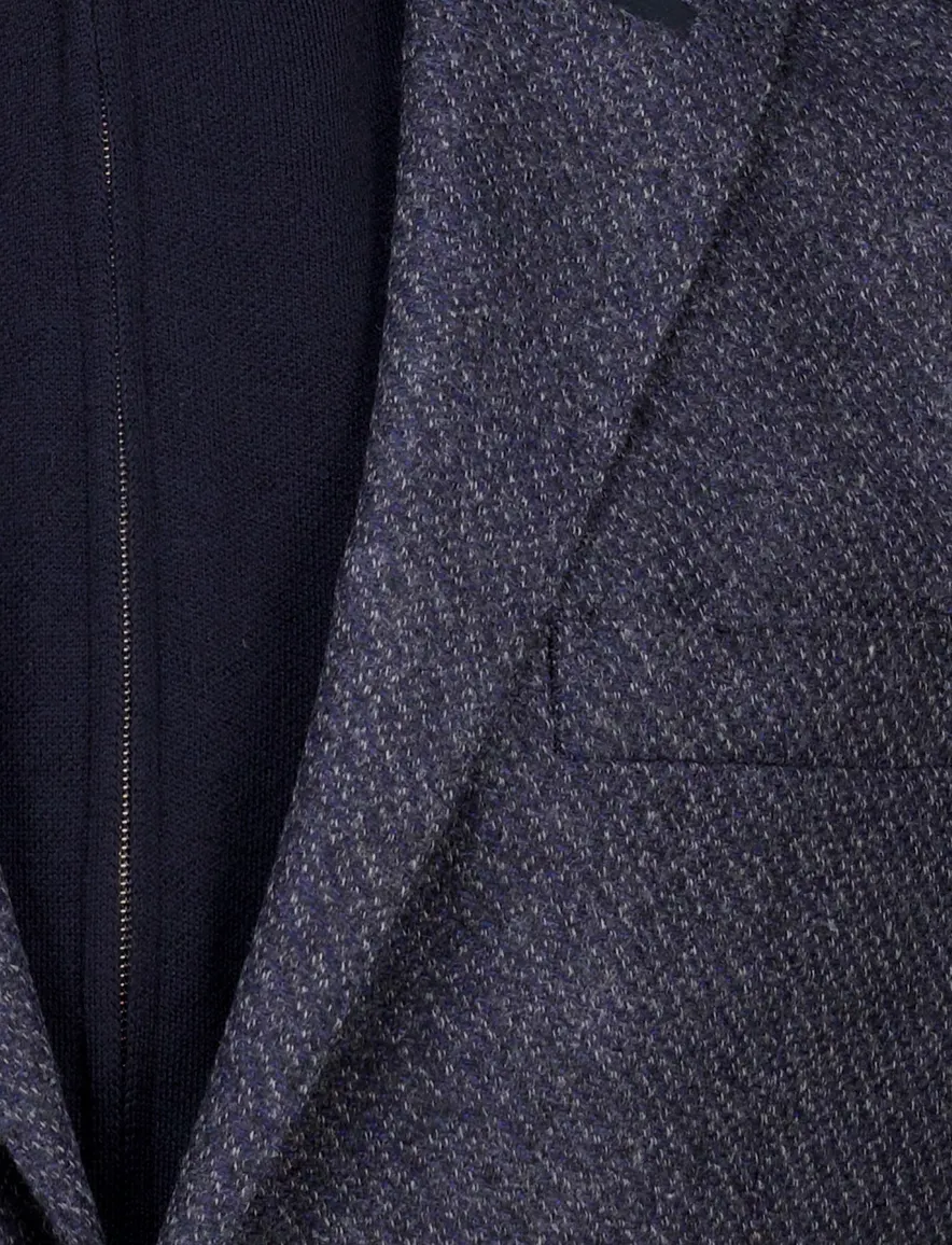 Corneliani colbert donkerblauw gemeleerd