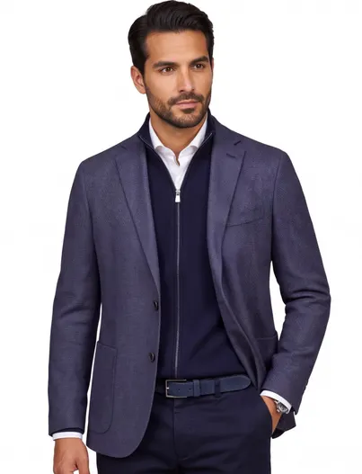 Corneliani colbert Corneliani donkerblauw gemêleerd