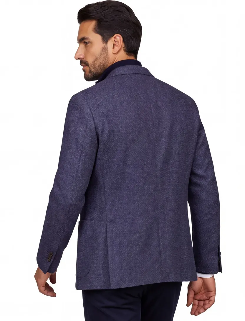 colbert Corneliani donkerblauw gemêleerd