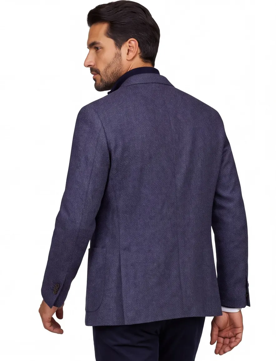 Corneliani colbert donkerblauw gemeleerd
