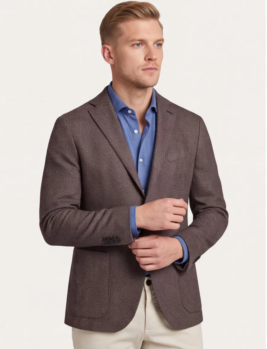 Corneliani colbert bruin virgin wol