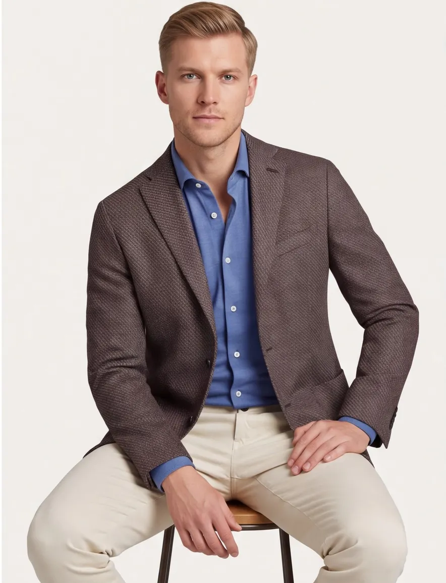 Corneliani colbert bruin virgin wol