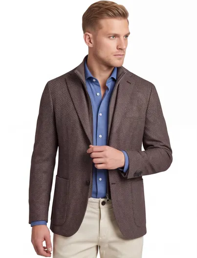 Corneliani Corneliani colbert bruin geruit virginwol